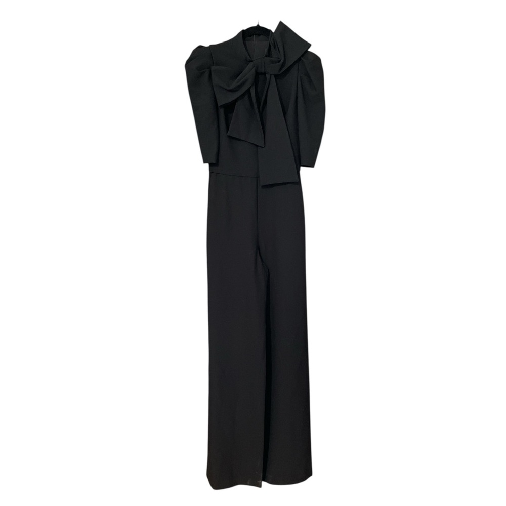 BLACK HALO Eve by Laurel Berman Ara Bow Jumpsuit NWT black, size 0 elegant party - Picture 7 of 12